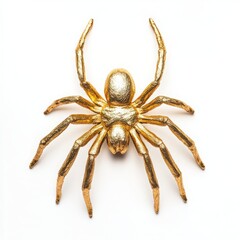 A stunning golden spider illustration, perfect for artistic projects, nature themes, or Halloween decorations.