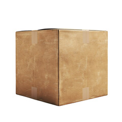 Naklejka premium Brown Cardboard Box with Tape