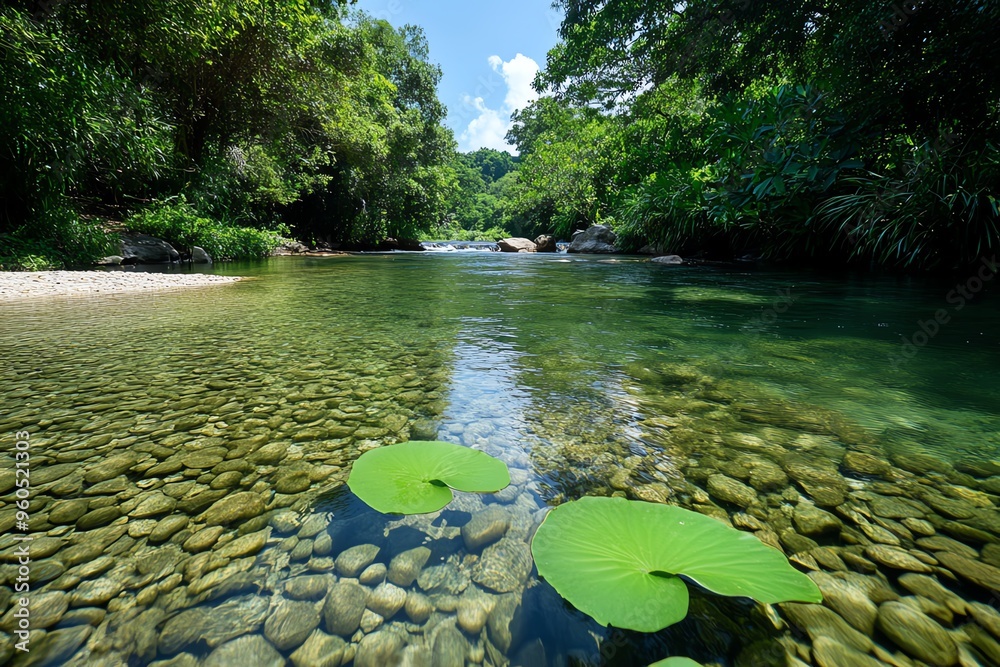 Wall mural Nature reserve, freshwater springs, bubbling streams sustain the local wildlife and plant life year-round