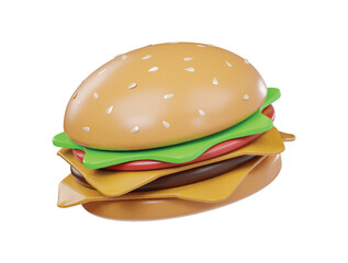 Berger icon 3d render illustration