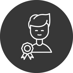 Employee Of The Month Vector Icon Design