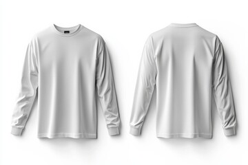 White Long Sleeve Tshirt Mockup Isolated created with Generative AI