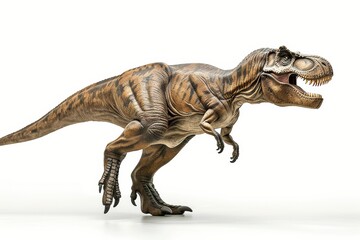 Tyrannosaurus Rex toy is showcased against a white background, highlighting its realistic texture and fierce expression. This model is perfect for dinosaur enthusiasts and collectors alike.