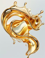 Fototapeta premium voluminous rich gold burst