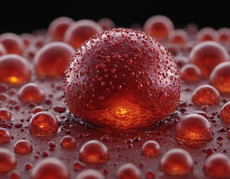 Una cellula di sangue al microscopio