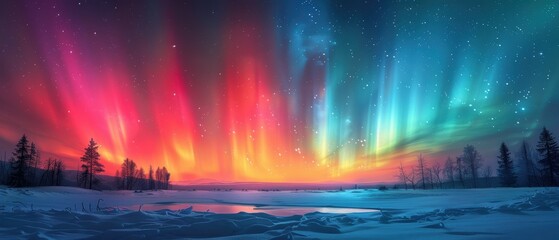 Enchanting Aurora Borealis in - Captivating Night Sky View for Astrophotography Projects
