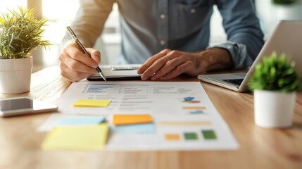 Business plan checklist with key objectives and tasks, structured planning process