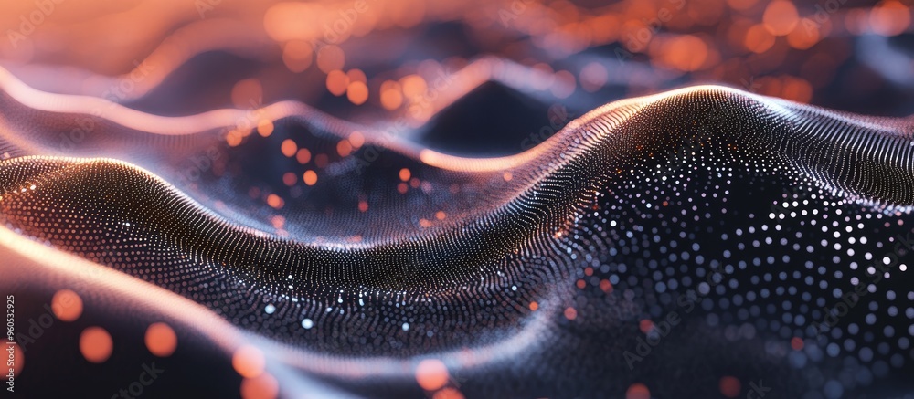 Poster abstract representation of artificial intelligence web technology background featuring a virtual con