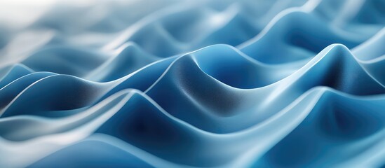 Fototapeta premium Blue wavy light gradient texture background Abstract digital backdrop showcasing advanced technology and large scale data 3D rendering