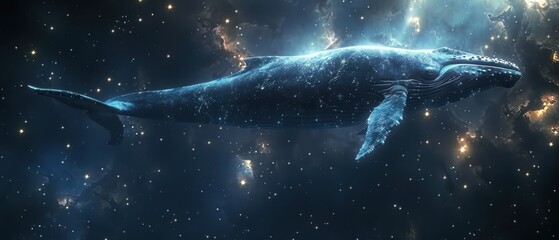 Fototapeta premium Enigmatic Beauty of the Whale Galaxy Against the Cosmic Void