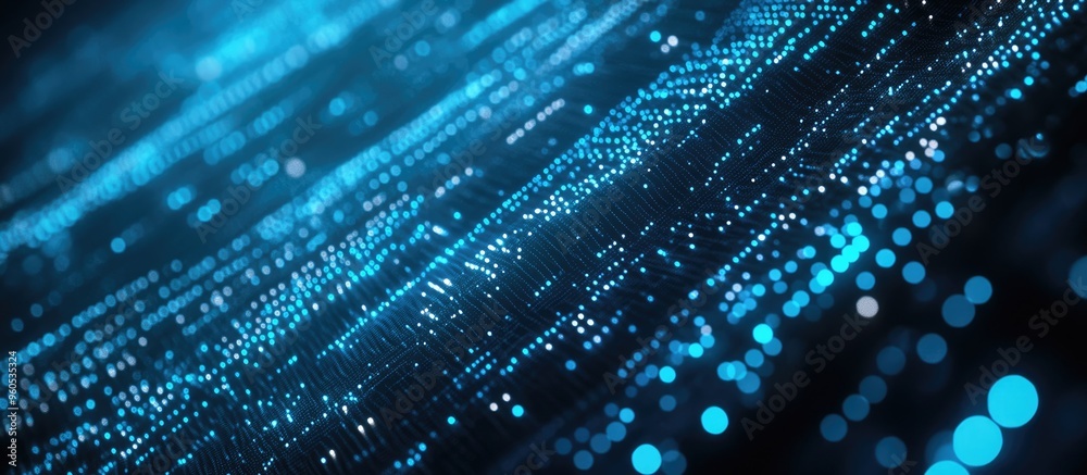 Poster digital data network and cyber security concept abstract background of technology network connection