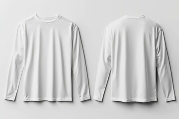 White Long Sleeve Tshirt Mockup Isolated created with Generative AI