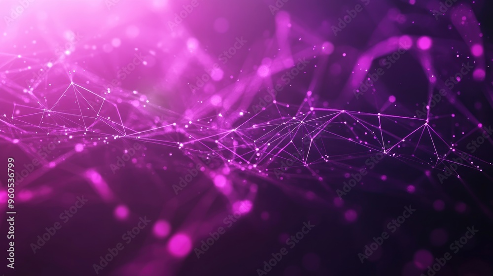 Poster abstract polygonal space with connecting dots and lines on a bright background minimalistic graphic 