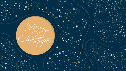 Naklejka premium Merry Christmas greeting card and invitation template, vector illustration.