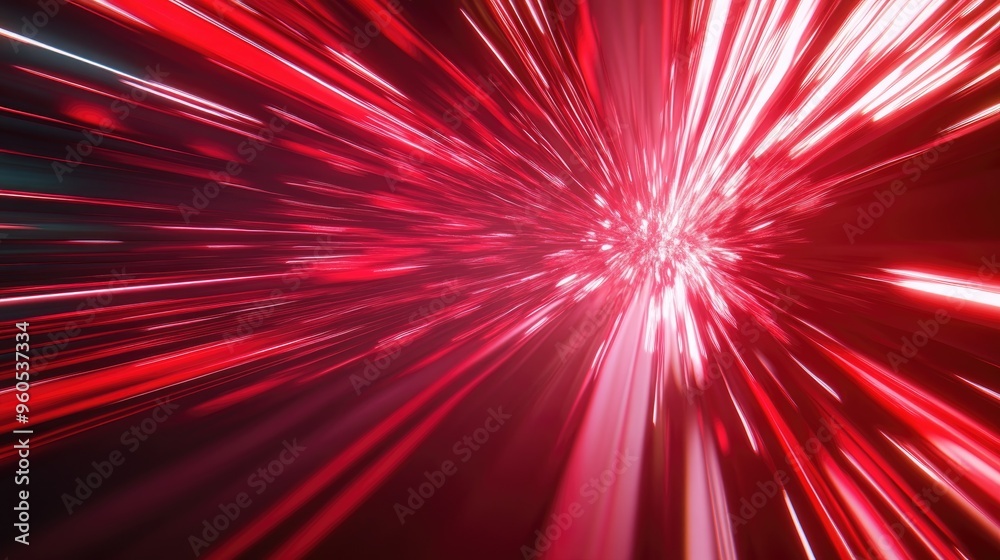 Poster dynamic red diagonal motion blur creating a sense of speed in the background