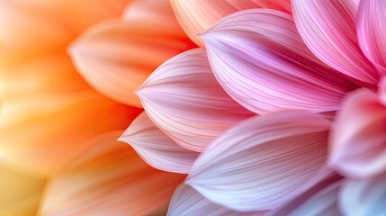 Obraz premium A close-up view of vibrant dahlia petals, showcasing their intricate details and vivid colors