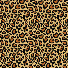 
leopard texture vector seamless wild cat pattern, stylish design for print