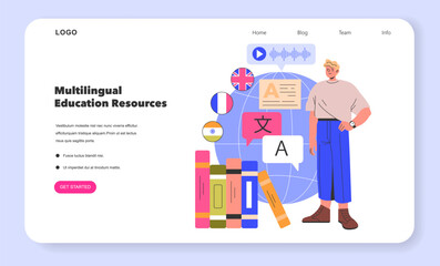 Knowledge For All. Flat Vector Illustration