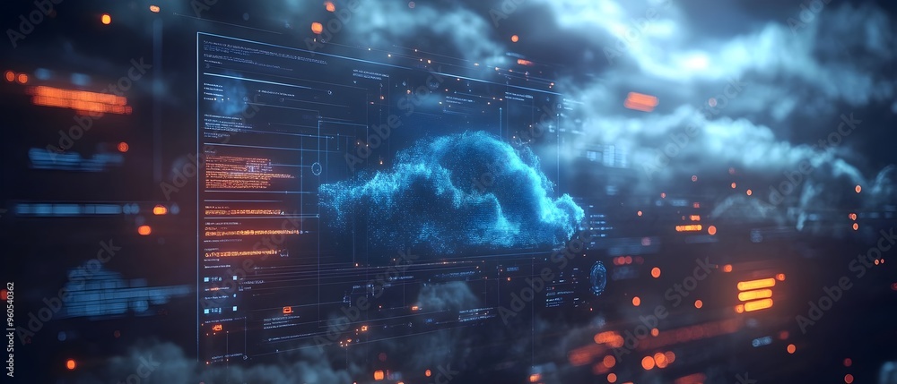 Poster ai powered weather prediction system with real time holographic displays symbolizing precision in fo