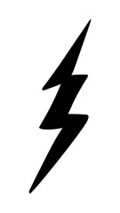lightning bolt isolated on black