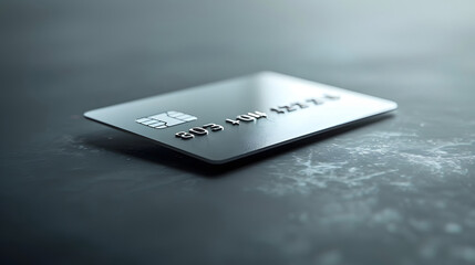 Sleek platinum credit card on a textured surface. Generative by AI