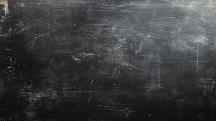 Fototapeta premium A black chalkboard texture with subtle chalk smudges for a creative, classroom vibe