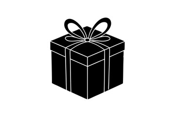 Gift box icons in Trendy Flat style. Gift boxes with ribbon icons Set. Gift box flat line silhouette set.