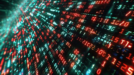 Abstract Digital Binary Code Background