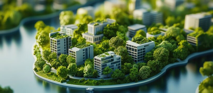 Green business initiatives focusing on sustainable development strategies and environmental conservation for a thriving community