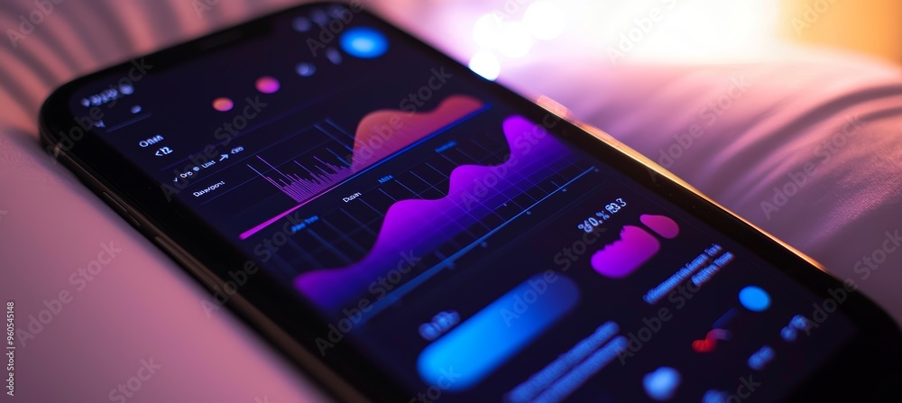 Wall mural detailed analysis of sleep patterns using a user-friendly smartphone sleep tracker app