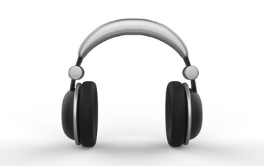 headphones on white background