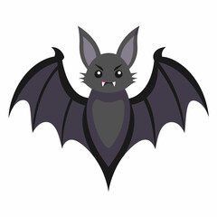 Bat vector silhouette illustration with white background