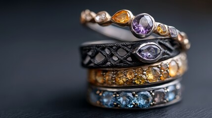 Intricate Patterns in Jewelry Design, Examine how jewelers create intricate patterns in metalwork or gemstone settings, often contrasting these with the rugged textures of raw or unpolished stones.