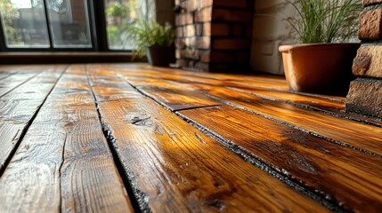 A pinewood pattern background image that conveys serenity and nature.