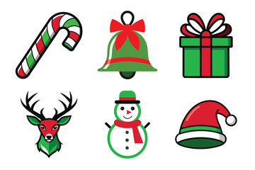 christmas icons set