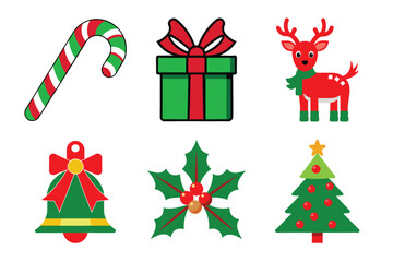 christmas icons set