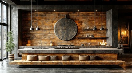 A pinewood pattern background image that conveys serenity and nature.