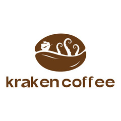 kraken octopus coffee minimalist logo design