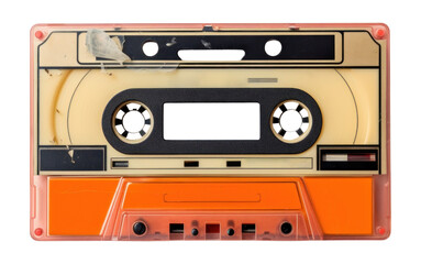 Naklejka premium PNG Audio casette electronics white background technology.