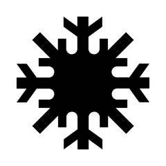 Geometric Snowflake Solid Icon