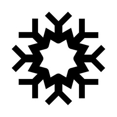 Geometric Snowflake Solid Icon