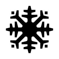Geometric Snowflake Solid Icon