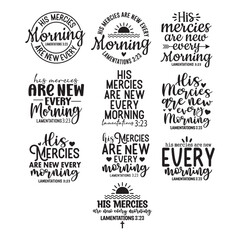 10 Christian SVG Design Bundle , His Mercies Are New Every Morning svg bundle