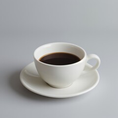 Fototapeta premium Latte Art in a White Coffee Cup