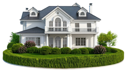 Elegant suburban house exterior