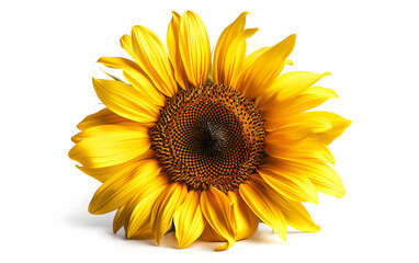 Fototapeta premium Vibrant Sunflower Close-Up on a Clear Background