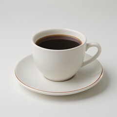 Obraz premium Latte Art in a White Coffee Cup