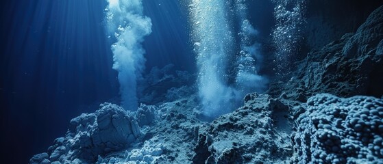 Subaquatic Volcanic Vent: Bubbling Depths of Underwater Geological Activity