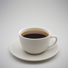 Obraz premium Latte Art in a White Coffee Cup