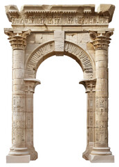 Obraz premium Ancient stone archway with carvings